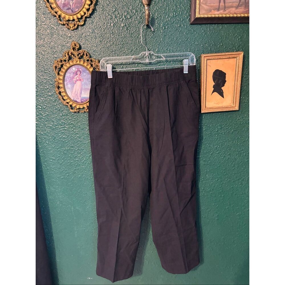 Duluth Trading Black Pull On Ankle Pants Sz Medium